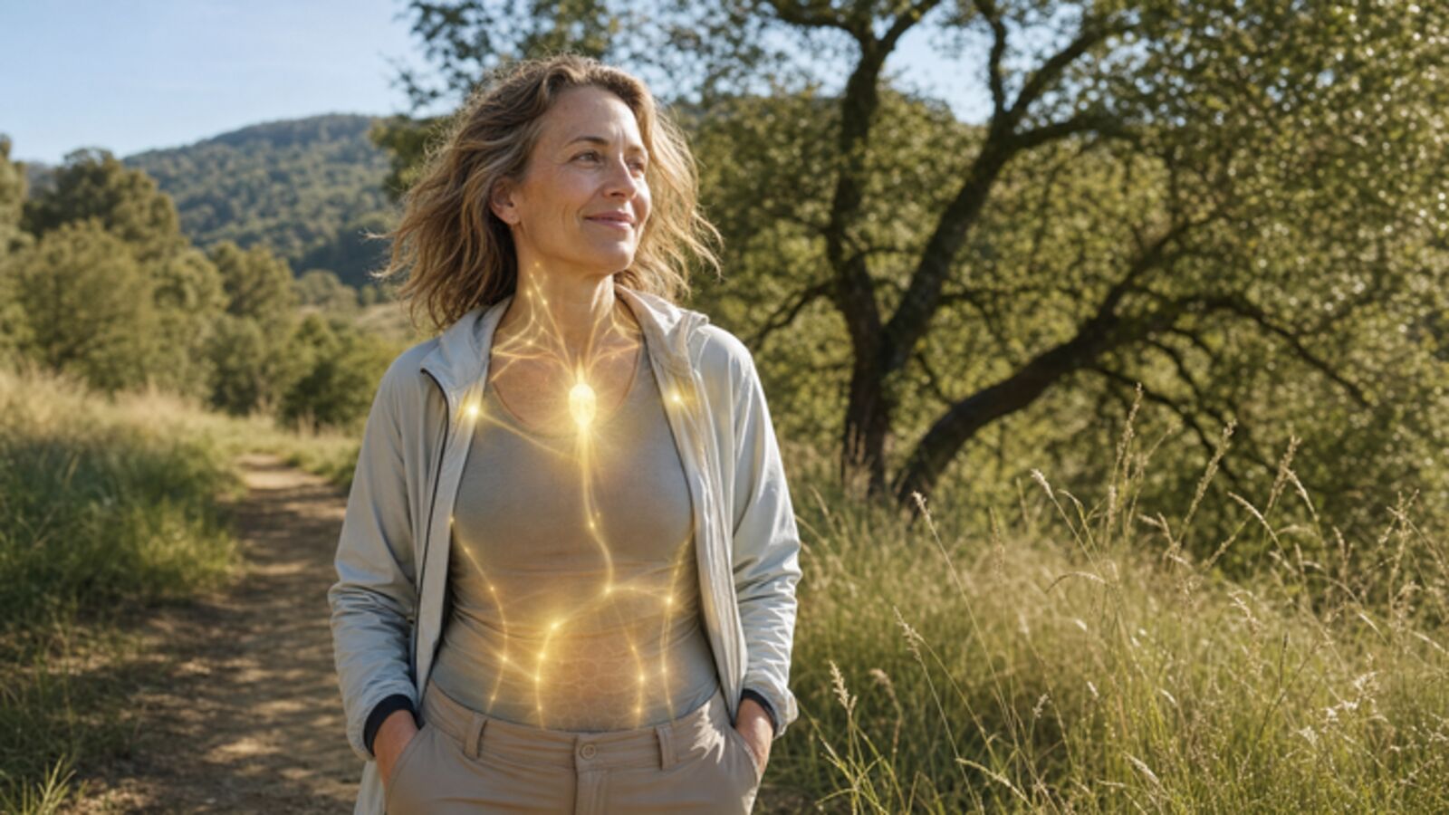 Woman outdoors representing immune vitality