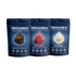 Protelicious whey protein trio: chocolate, strawberry, original