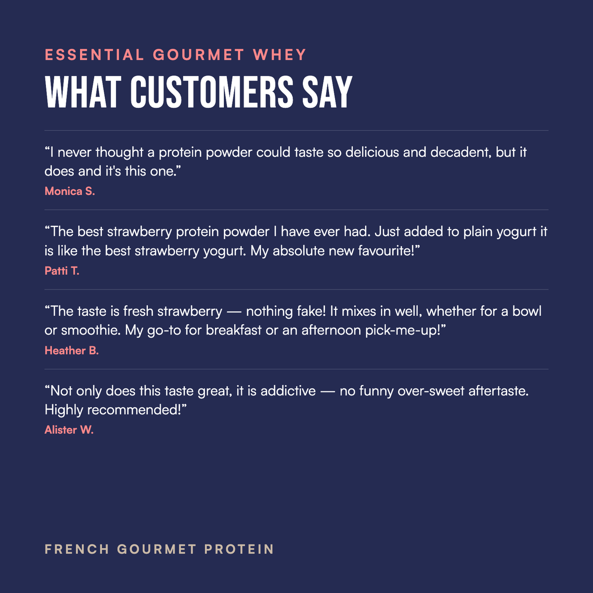 Customer reviews of Essential gourmet whey