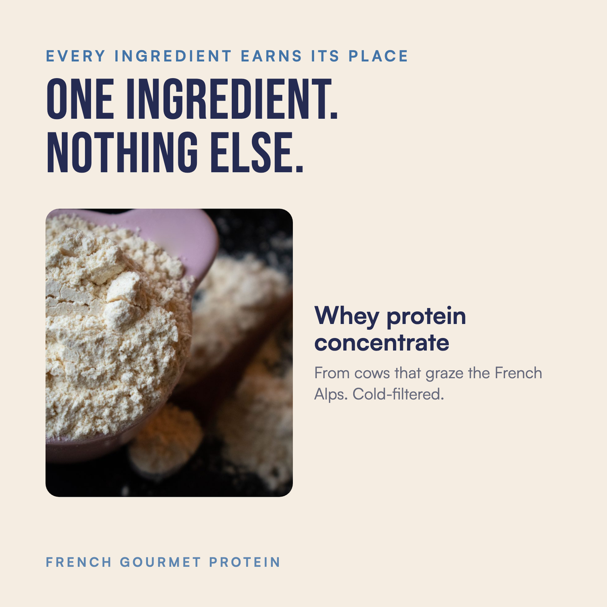 True Original: one ingredient, whey protein concentrate