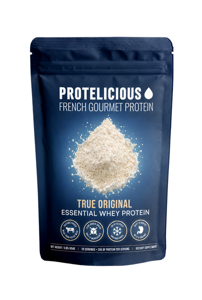 Protelicious True Original essential whey protein, 1lb pouch