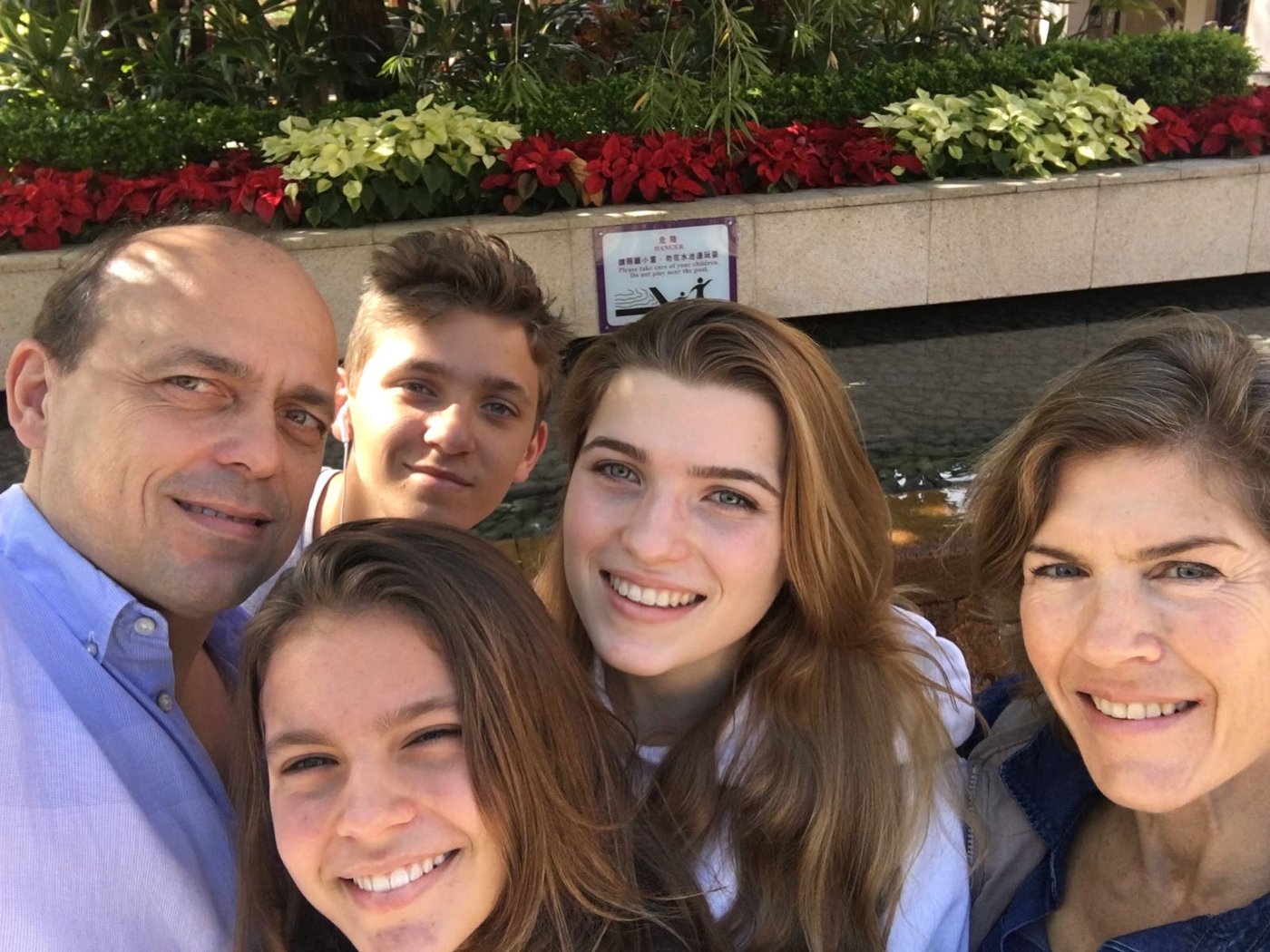 Sheila and her family in Hong Kong, before the move to North America